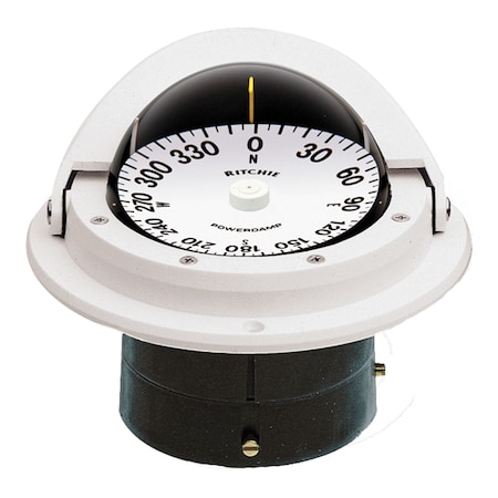 Ritchie F-82W Voyager Compass Flush Mount - White F-82W